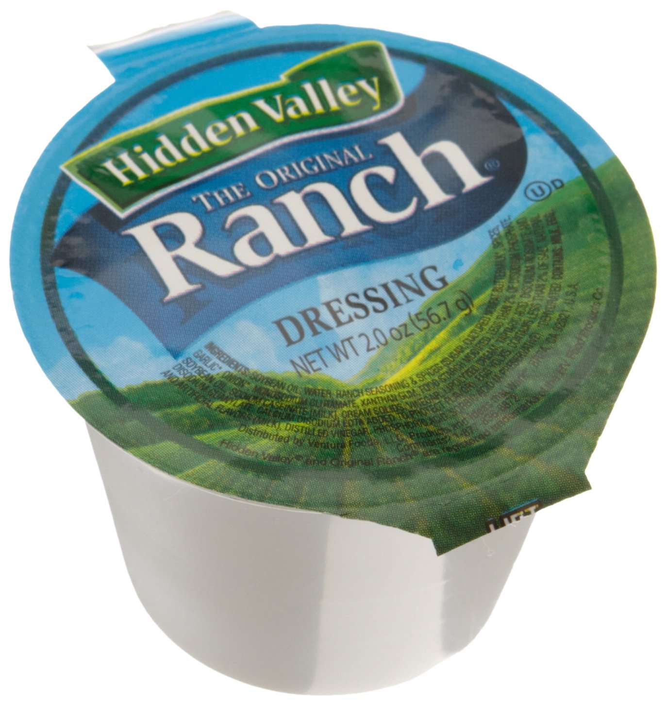 Original Ranch Salad Dressing by Hidden Valley - 2-Ounce Single-Serve Cups (Pack of 96) | Perfect for Salads, Veggie Dips & Party Platters | Gluten-Free & Vegetarian-Friendly