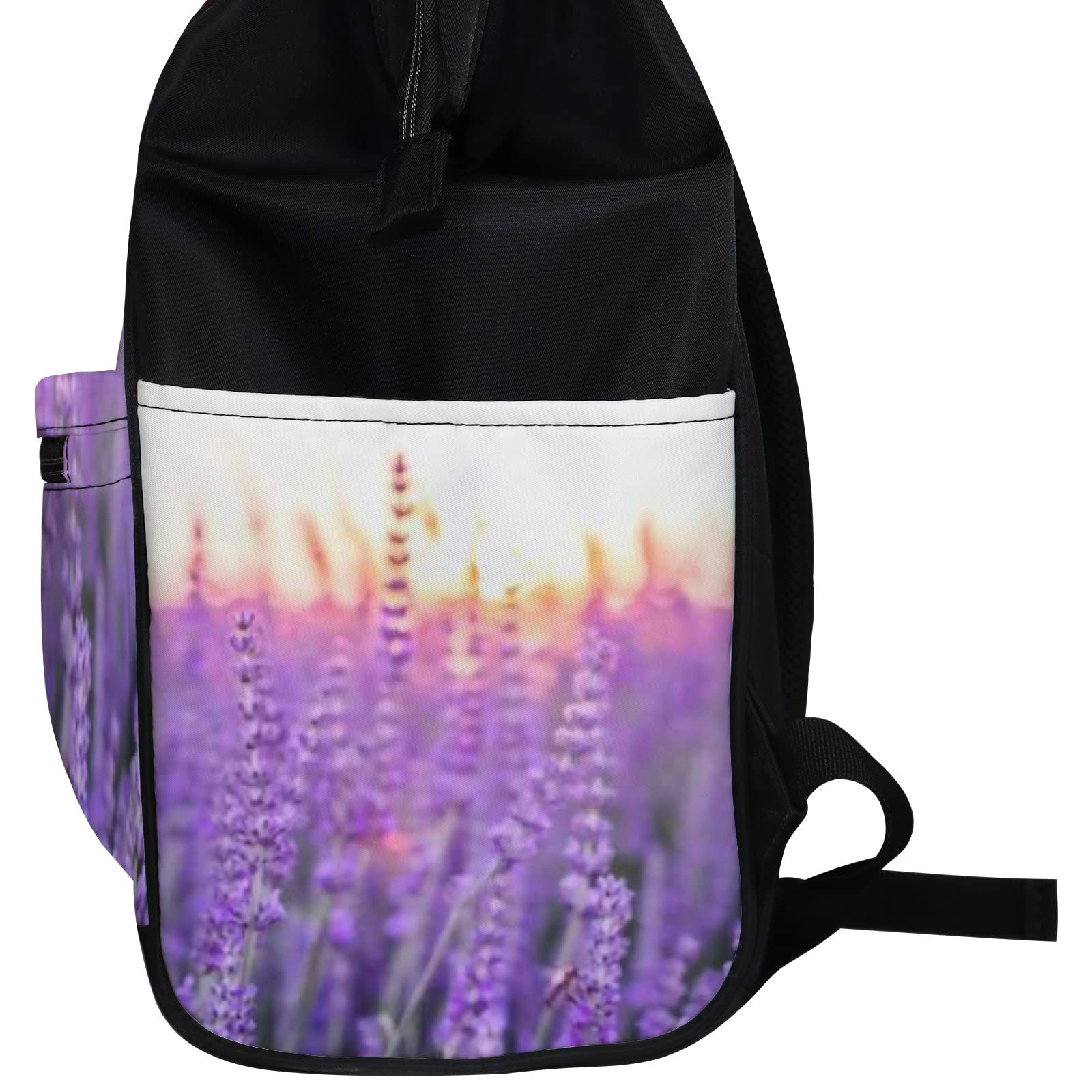 Waterproof Lavender Diaper Backpack - Large Capacity Baby & Laptop Bag for Travel