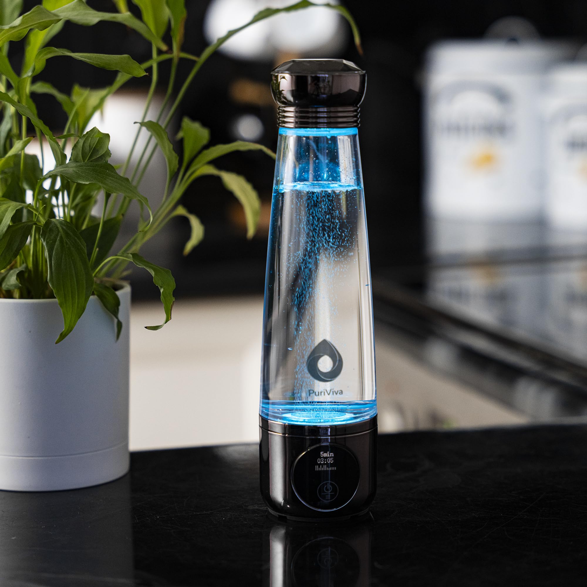 **Hydrogen Water Bottle Generator - Portable Alkaline Water Ionizer with 3000ppb Pure Hydrogen, Ideal for Daily Hydration, Office, Travel & Fitness | Reusable & Eco-Friendly**