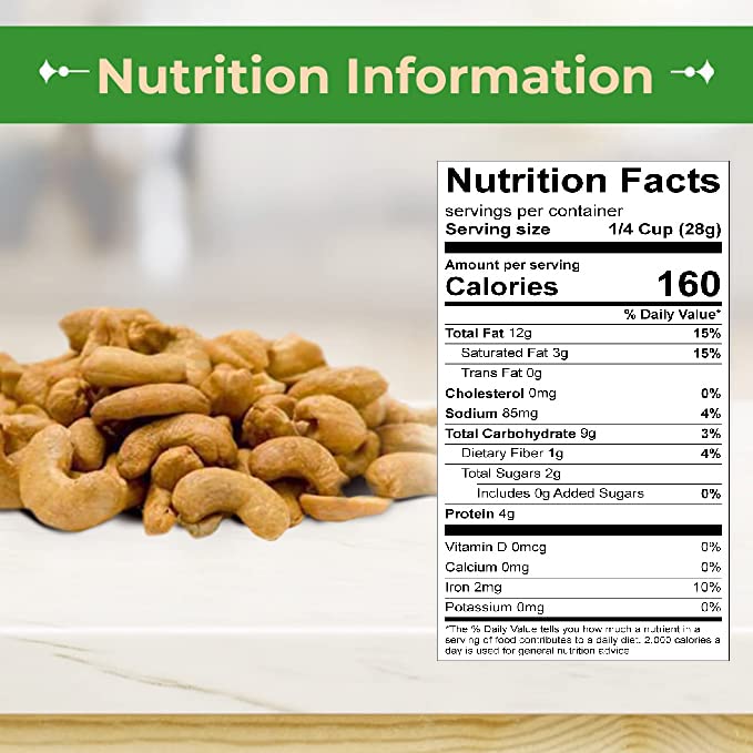 Sincerely Nuts – Roasted & Salted Whole Cashews | 1 lb Bag | Kosher Certified Vegan Snack | High in Protein, Vitamins & Minerals | Perfect for Healthy Snacking, Baking & Gourmet Cooking