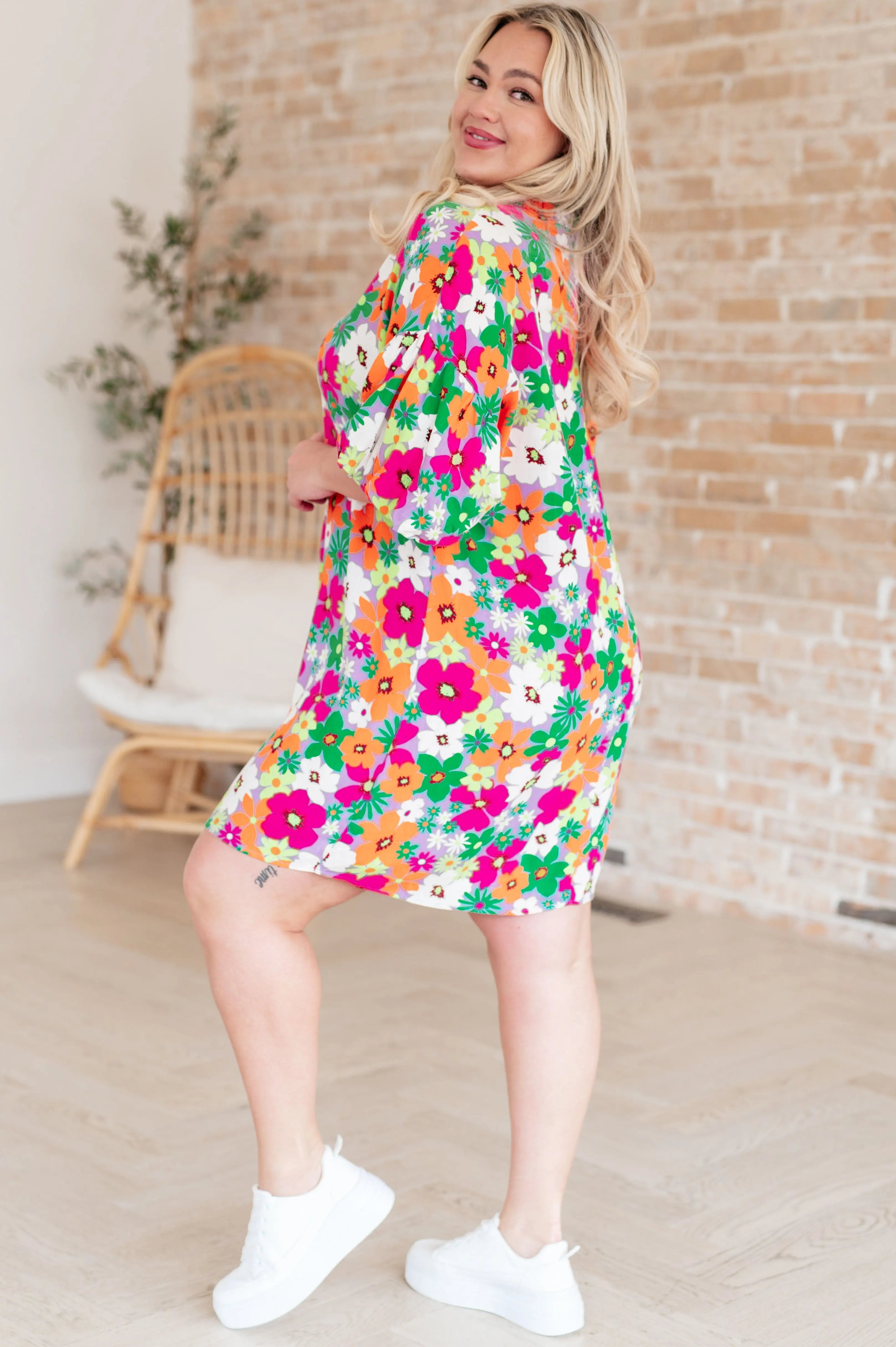 Bubble Sleeve Dress for Women - Flowy Short Sleeve Summer Dress - Perfect for Beach, Vacation, and Casual Outings