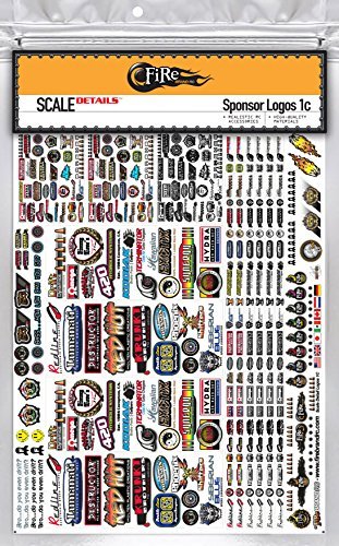 FireBrand RC Sponsor Logo Decals 1C - High Quality Scale Model Sticker Sheet for RC Cars, Trucks & Drones - Perfect for Customizing & Detailing Your RC Vehicle Collection