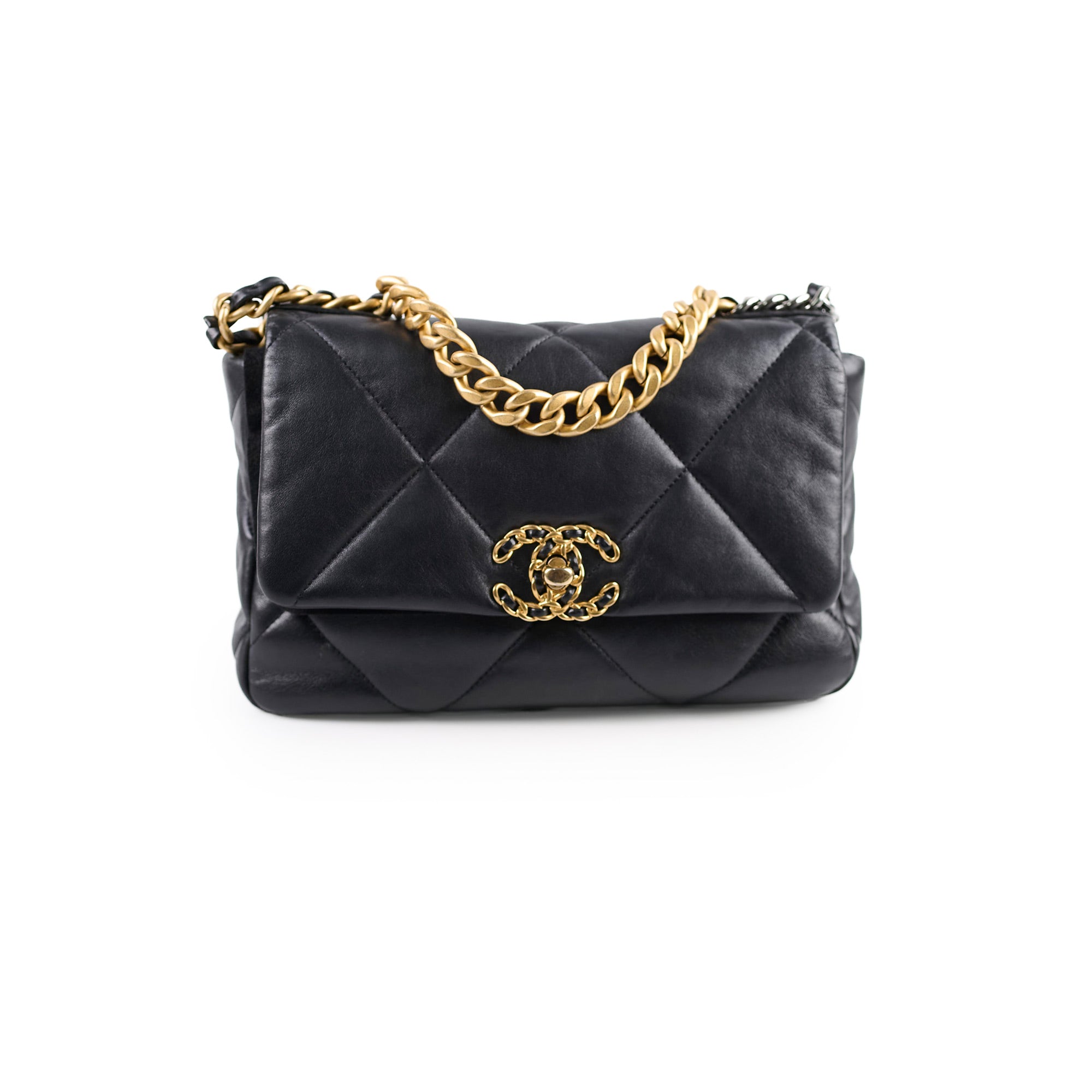 Chanel Small 19 Handbag Black Lambskin Leather Shoulder Bag 2022 Collection - Luxury Designer Purse for Women, Perfect for Evening Events & Daily Use