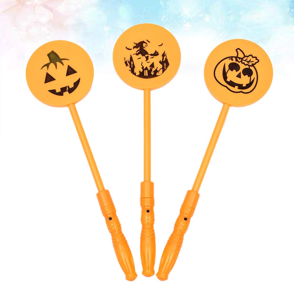 BESPORTBLE 3-Pack Glow Sticks for Babies - Bright Pumpkin Light Sticks for Halloween Decorations, Baby Toys & Child Safety - Perfect for Trick-or-Treating, Party Favors & Nighttime Play