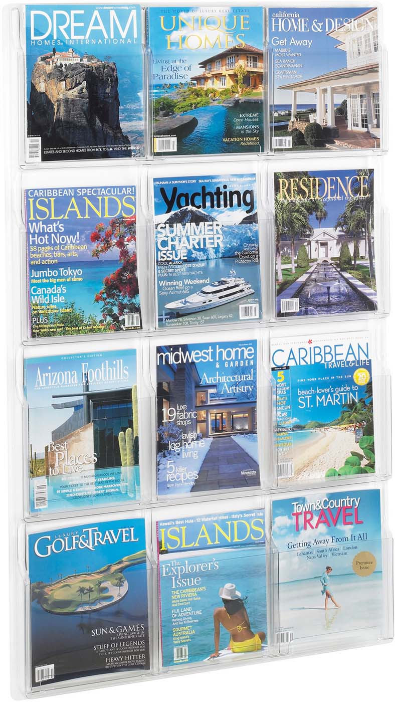 Reveal™ Literature Organizer Display - Holds 12 Magazines (5602CL) - Perfect for Classroom, Office & Home Organization