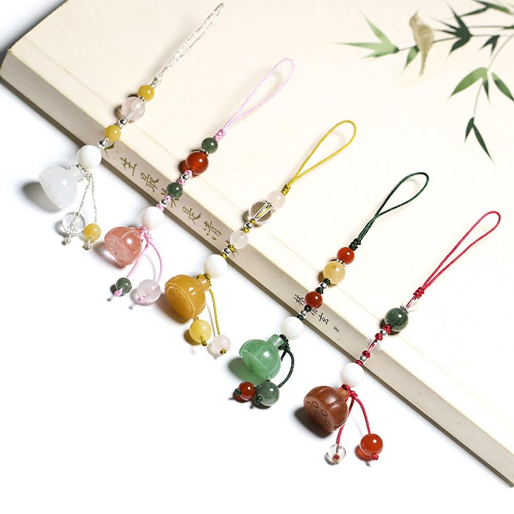 Jade Lotus Agate Phone Charm Strap - Decorative Mobile Phone Pendant Accessory for Cell Phone, Keychain, Car Keys, and Bag - Perfect for Everyday Use and Gift Giving