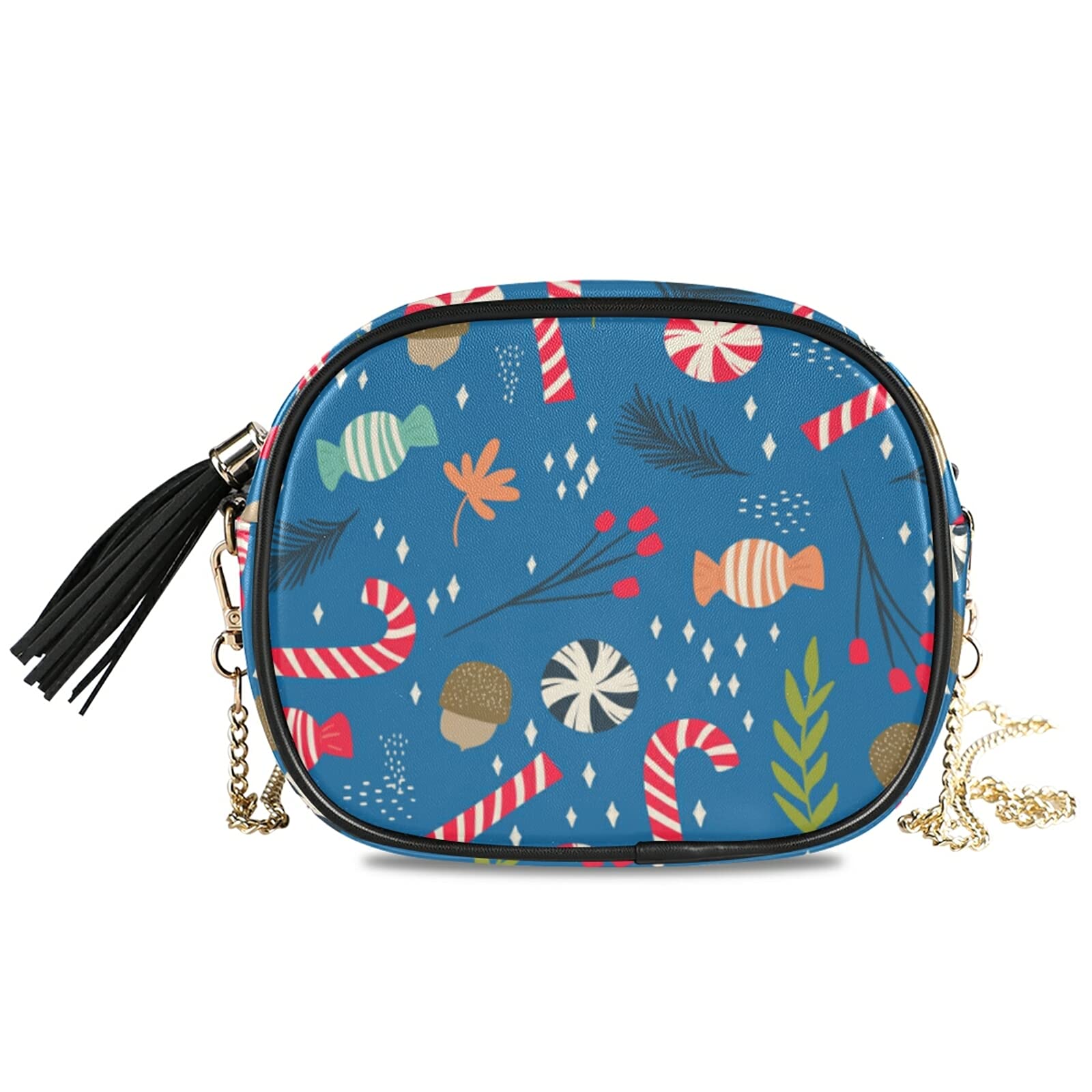 Women's Leather Crossbody Bag - Small Shoulder Purse with Adjustable Strap for Makeup, Travel & Daily Use | Christmas, New Year & Winter Gift Idea | Compact Cosmetic Pouch & Fashionable Sling Bag