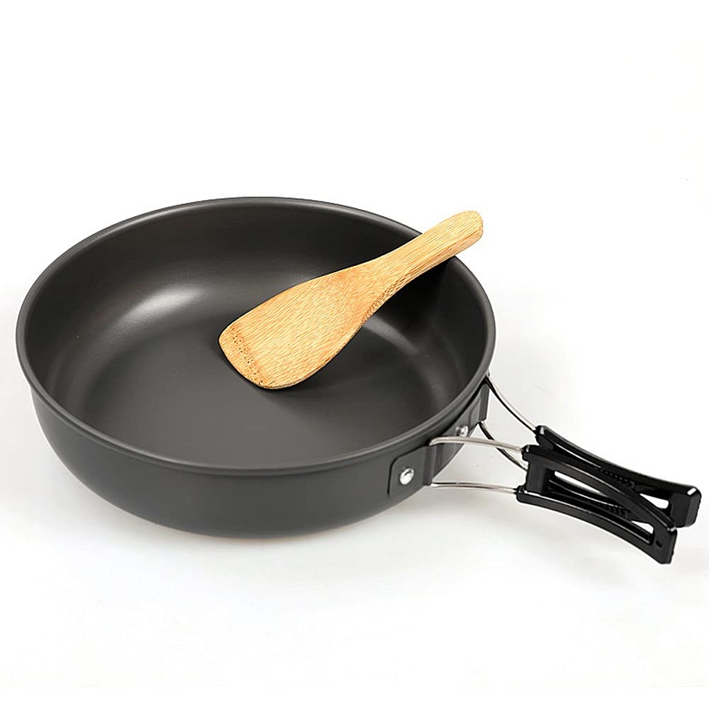 LATROVALE Multifunction Camping Fry Pan - Portable Outdoor Cooking Pot for Campfire, Picnic & Backpacking | Lightweight Single Pot for Hiking, RV Trips & Survival Gear