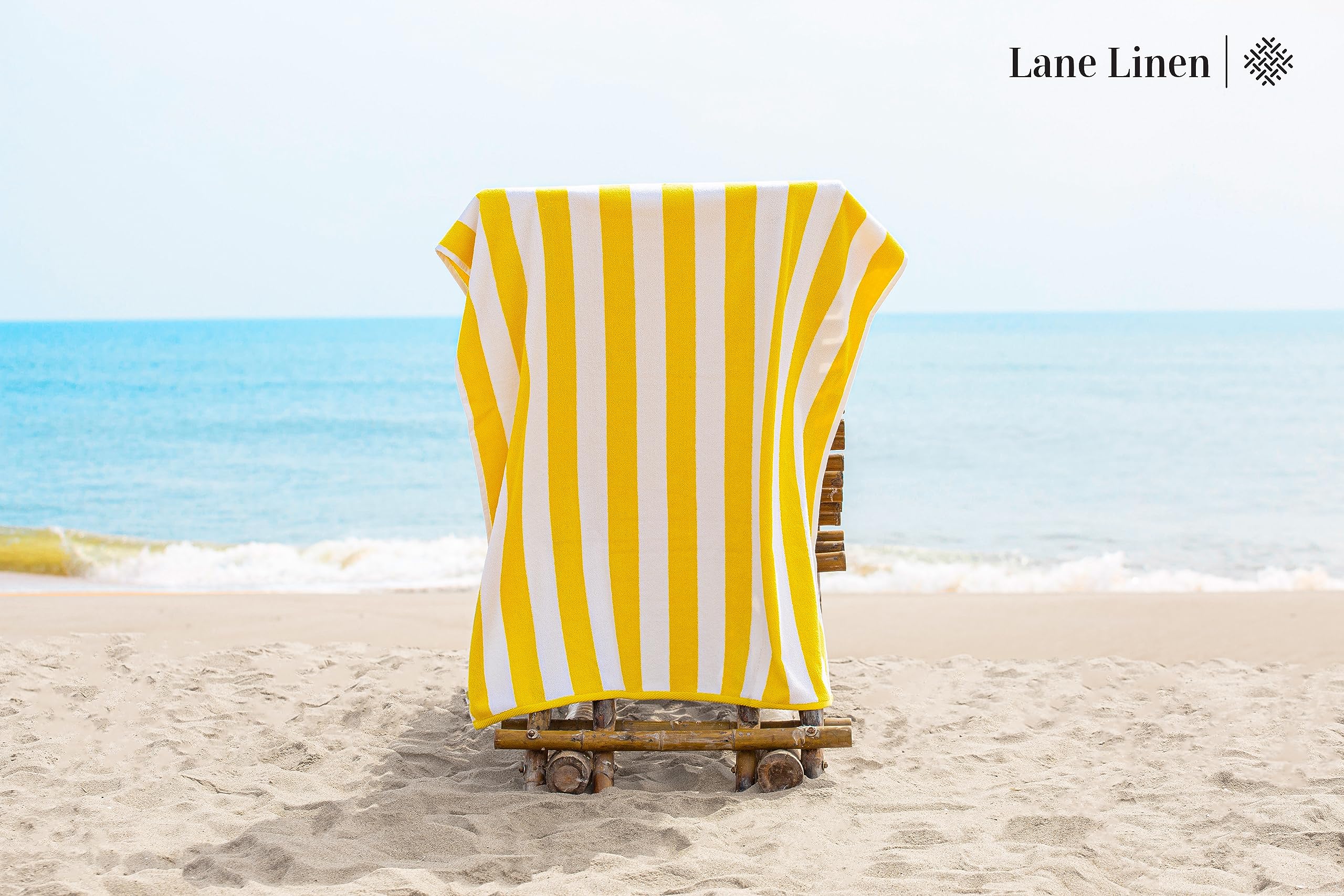 Premium Yellow Cotton Beach Towels Set of 4 - 36