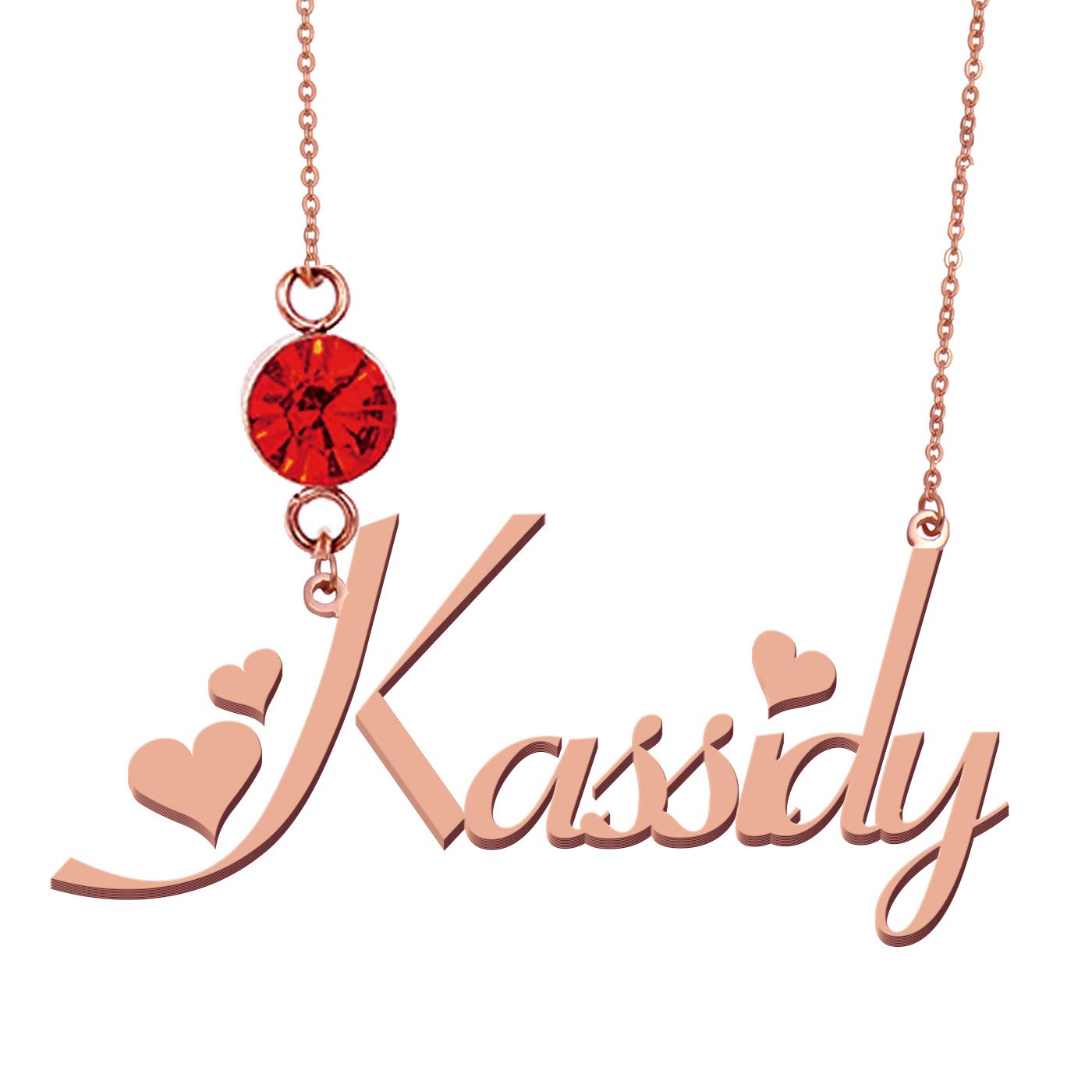 Personalized Any Name Necklace with Birthstone - Custom Engraved Jewelry Gift for Women, Mom, Wife - Perfect for Birthday, Anniversary, Valentine's Day & Special Occasions