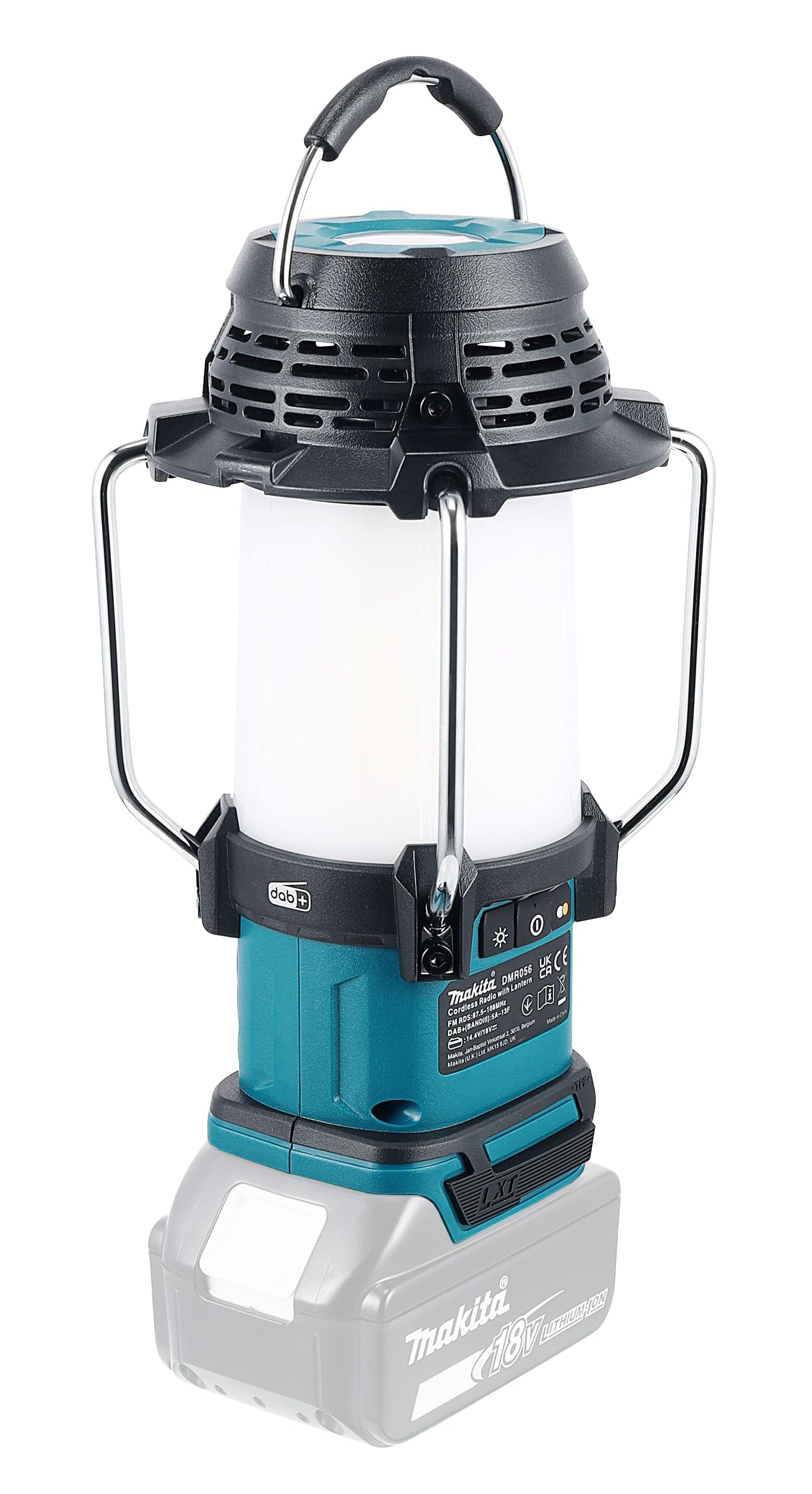 Makita DMR056 18V Cordless Jobsite Radio with LED Light (Battery & Charger Not Included) - Perfect for Construction Sites, Workshops & Outdoor Use