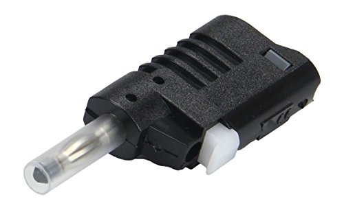 CT2017 4mm Safety Stacking Banana Plug with Retractable Sleeve & Solderless Clamp - 36A Current Rating - Black (10-Pack) - Perfect for Electronics Testing, Lab Equipment & Power Supply Connections