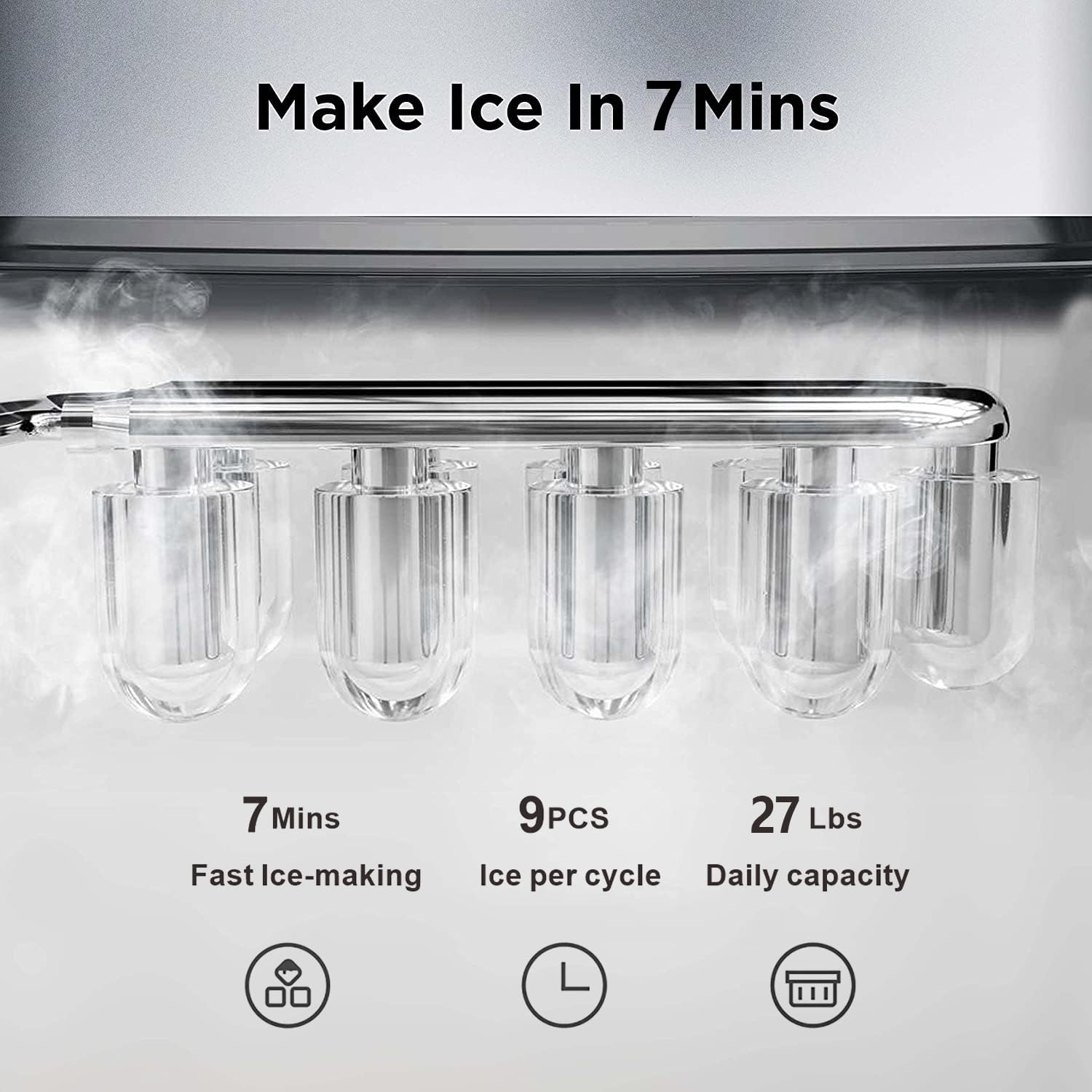 Premium 5-Gallon Top Load Water Cooler Dispenser - Hot, Cold & Ice Maker with Child Safety Lock | Ideal for Home, Office & Schools | Energy Efficient & Space Saving Design