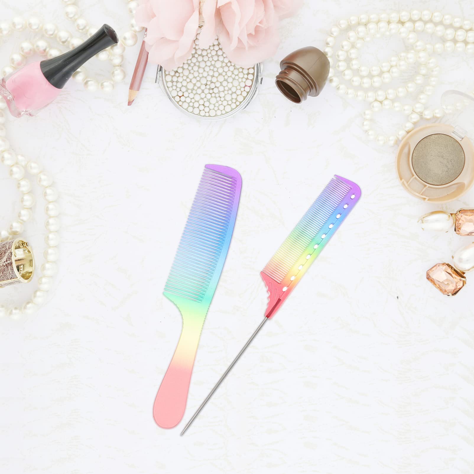 2 Pack Fine Tooth Comb Hairbrush for Women & Kids - Detangling Hair Brush for Salon, Home Use, Toddler Shampoo & Hair Care - Perfect for Styling, Detangling & Gentle Scalp Massage