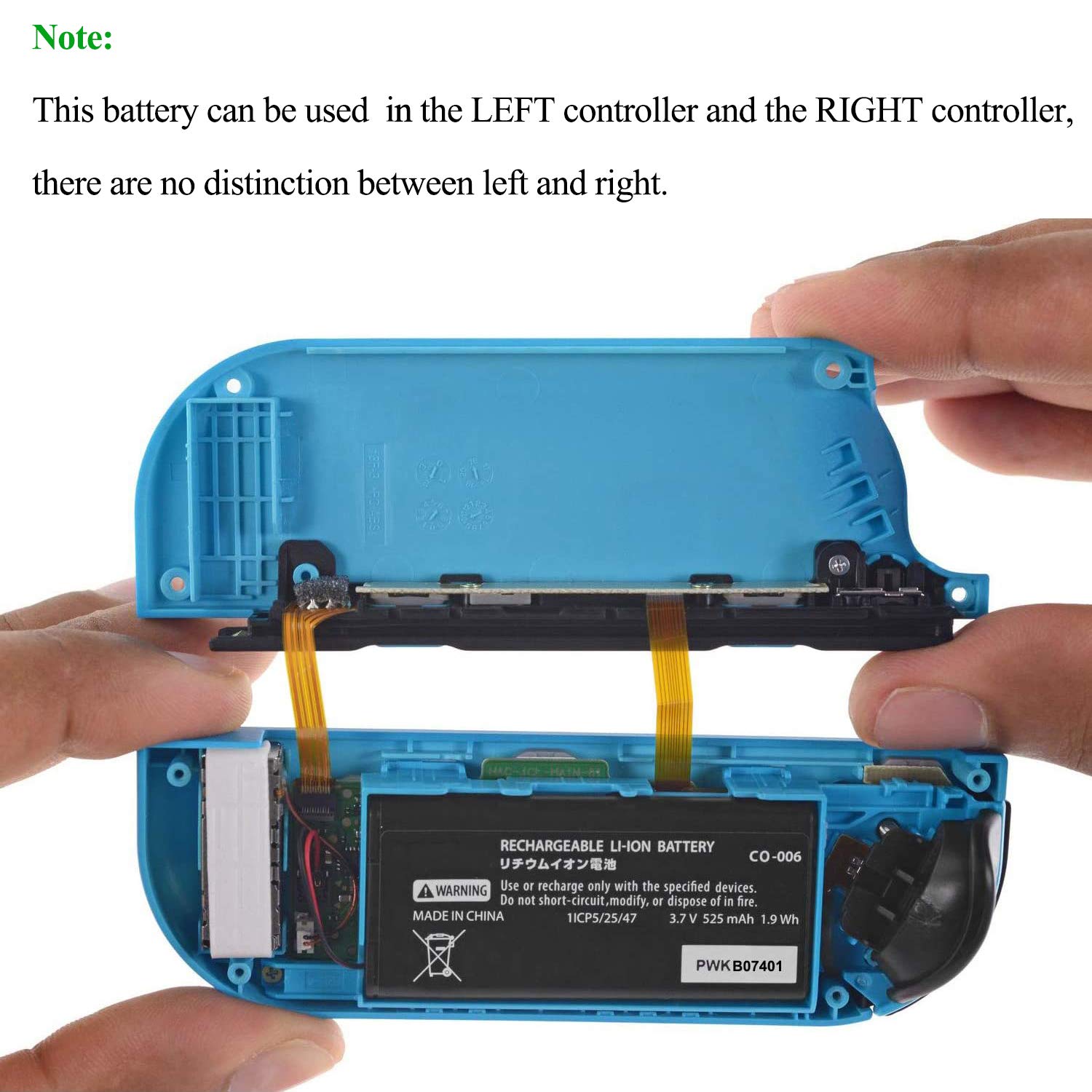 OSTENT 525mAh Rechargeable Battery Pack for Nintendo Switch Joy-Con Controller - Long Lasting Replacement Battery for Switch Joy-Con - Perfect for Gaming, Travel & Extended Play Sessions