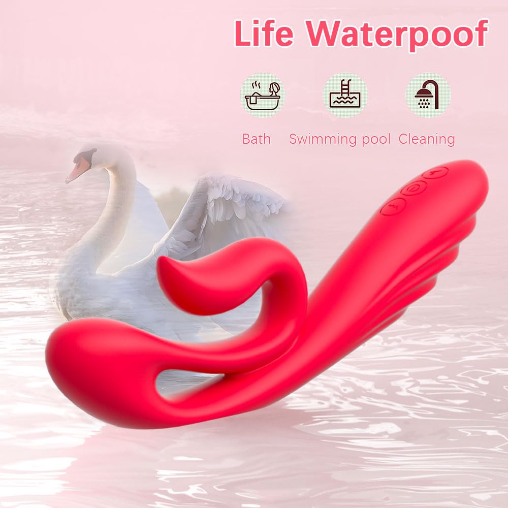G Spot Vibrator for Women - 9 Powerful Vibration Modes, Clitoral & Nipple Stimulation Rabbit Dildo - Adult Sex Toy for Couples (Orange) | Perfect for Solo Play & Romantic Nights