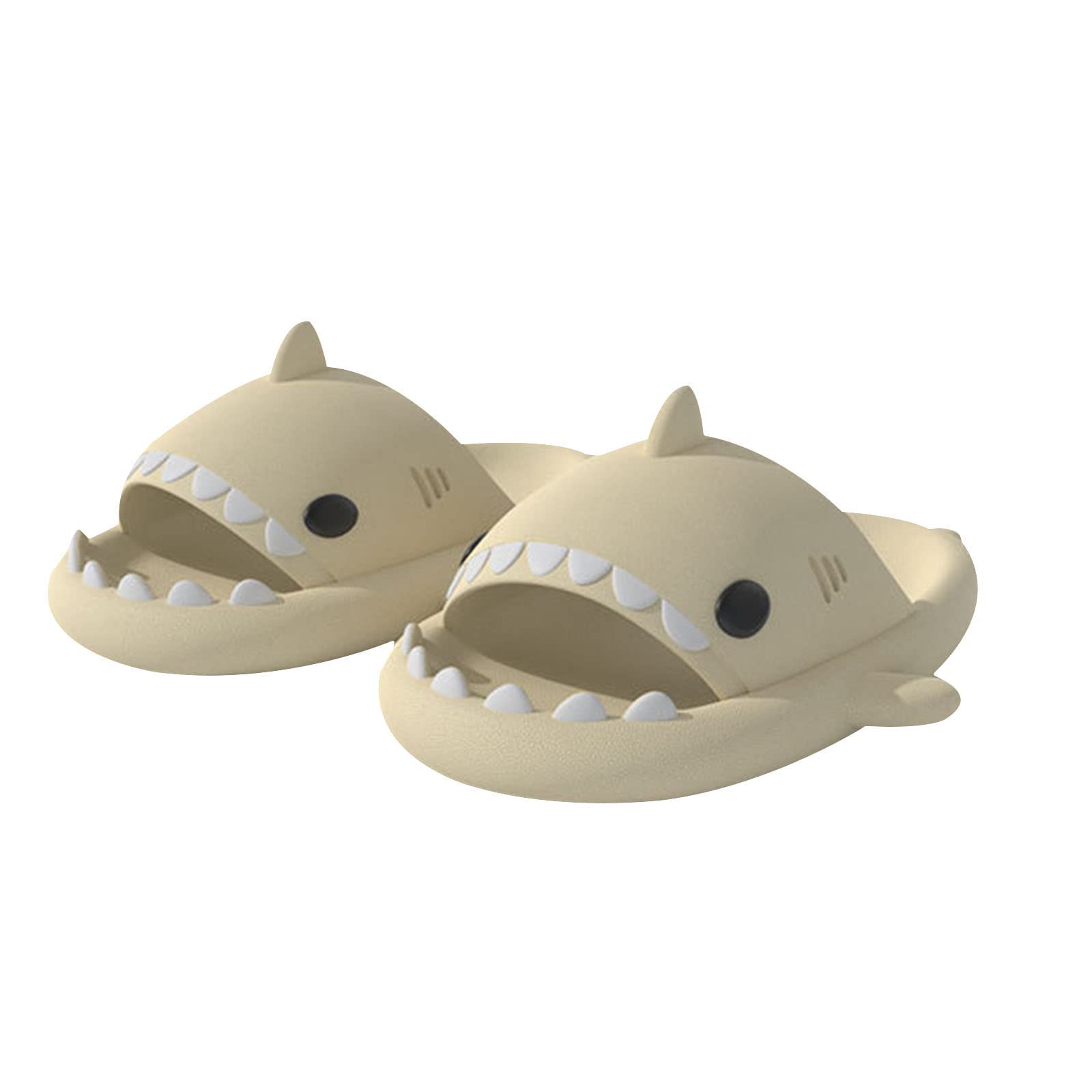 Anti-Slip Shark Slippers for Women & Men - Cute Open Toe Slides with Lightweight Sole - Summer Beach Sandals for Casual Wear, Poolside Lounging and Home Comfort