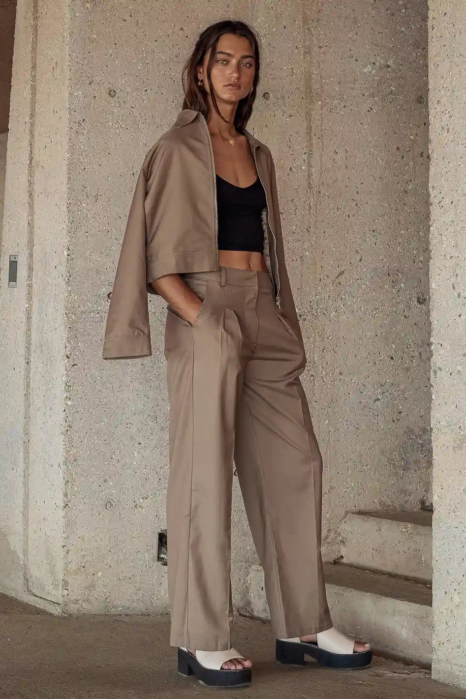 Marissa Straight Leg Pants for Women - High Waist Slim Fit Office Trousers | Comfortable Stretch Work Pants for Business Casual & Professional Wear (Final Sale)