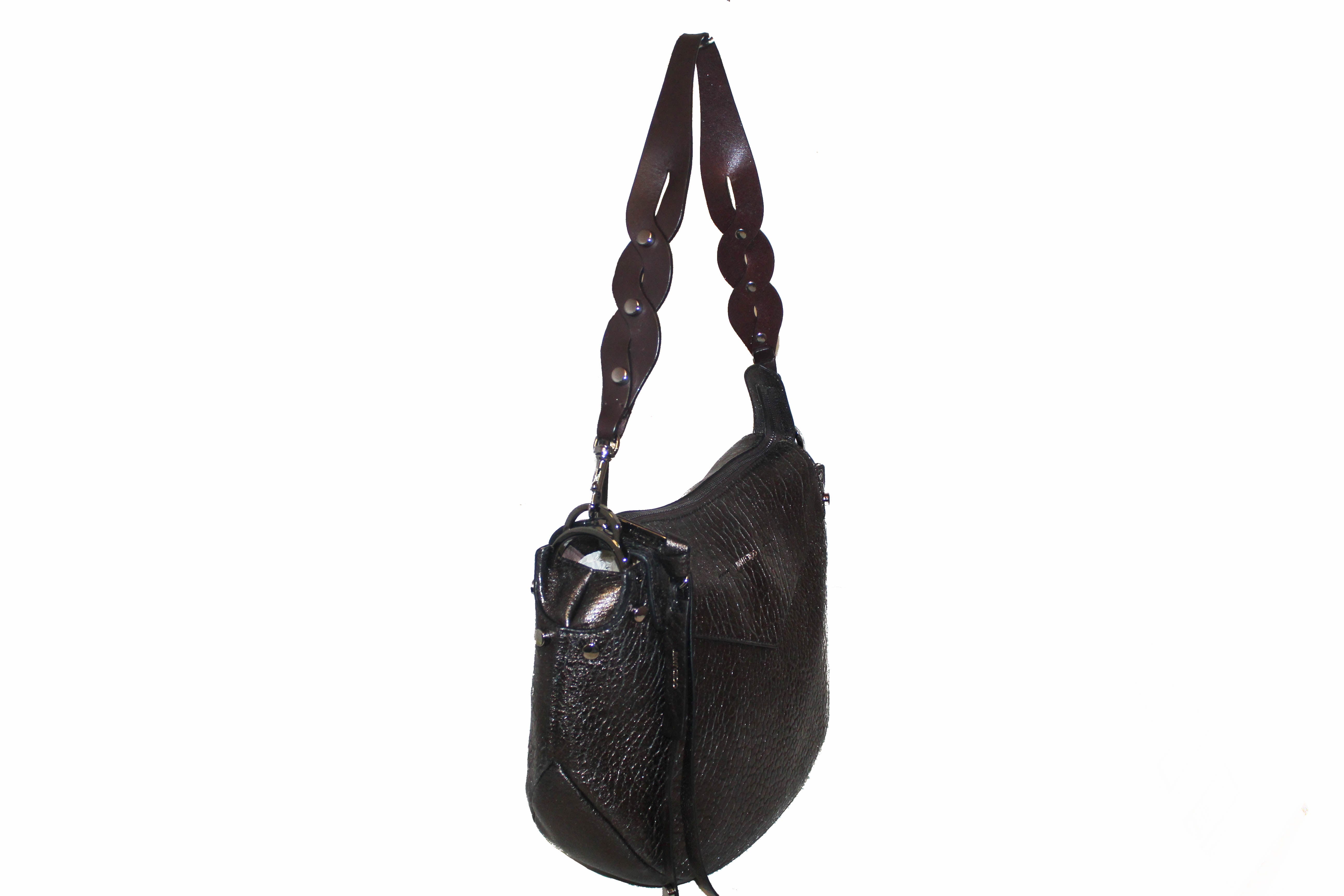 Authentic Jimmy Choo Ebony Metallic Artie Shoulder Bag - Luxury Designer Handbag for Women, Perfect for Evening Parties, Weddings & Special Occasions