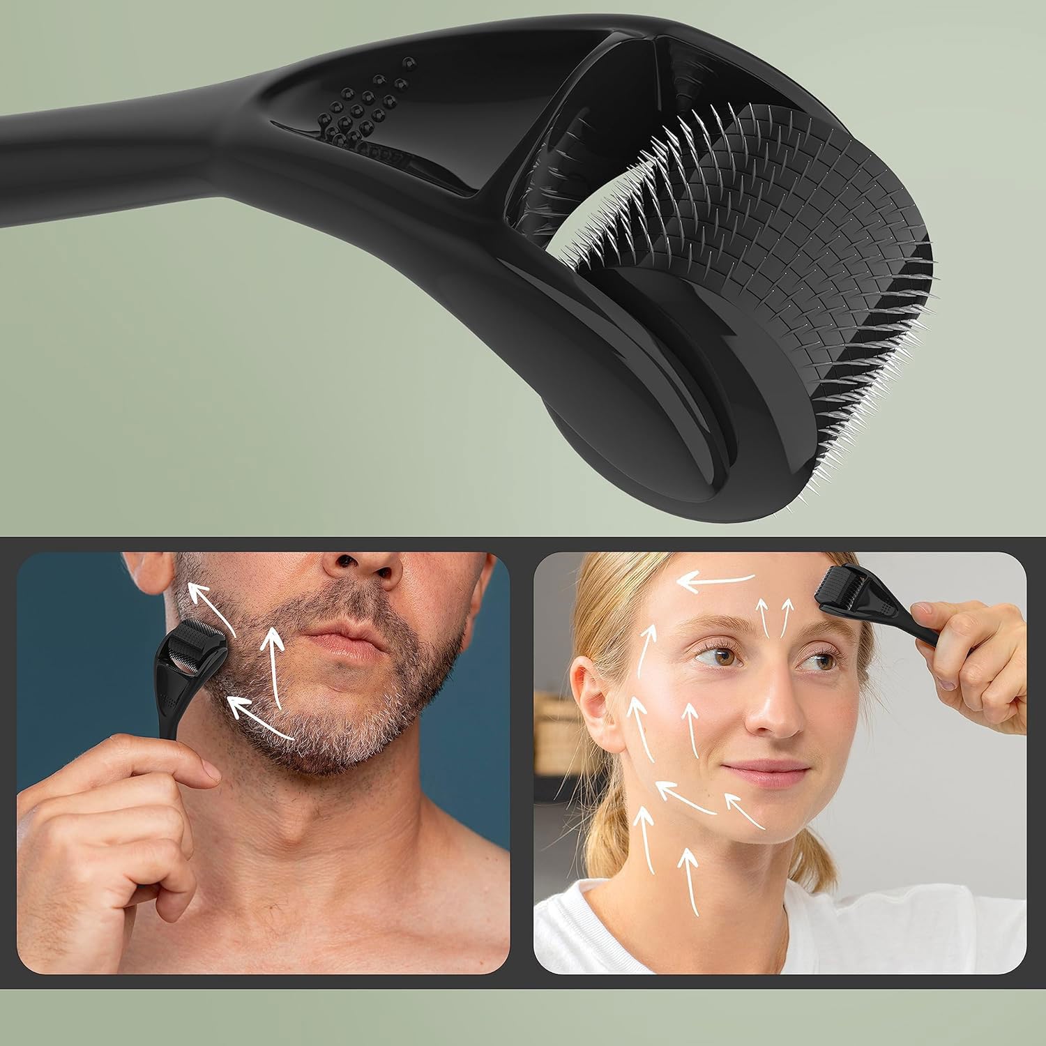 Ketsicart 540 Micro Needle Derma Roller for Hair & Beard Growth – Men's Hair Regrowth & Facial Skincare Tool – Perfect for Home Use & Salon Treatments