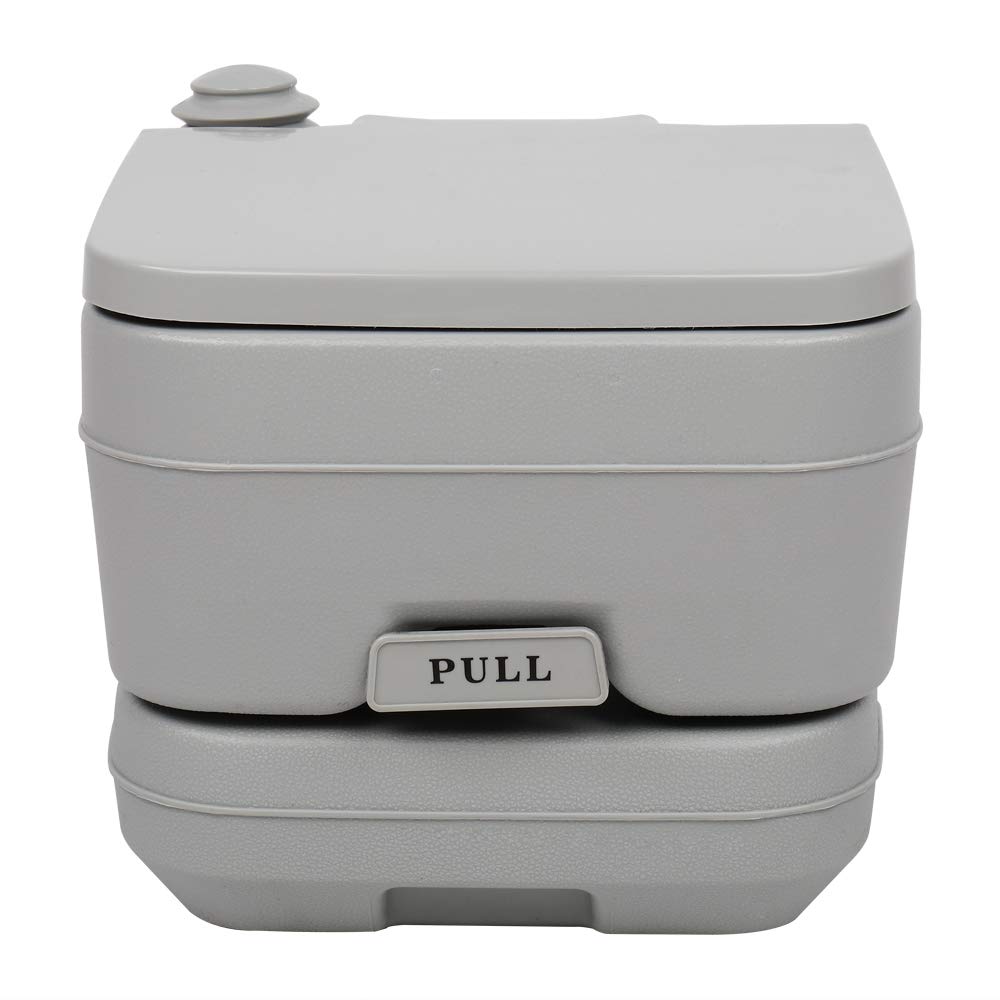 MengK 10L Portable Removable Flush Toilet with Double Outlet - Lightweight Camping Toilet for RV, Boat, Travel & Outdoor Adventures
