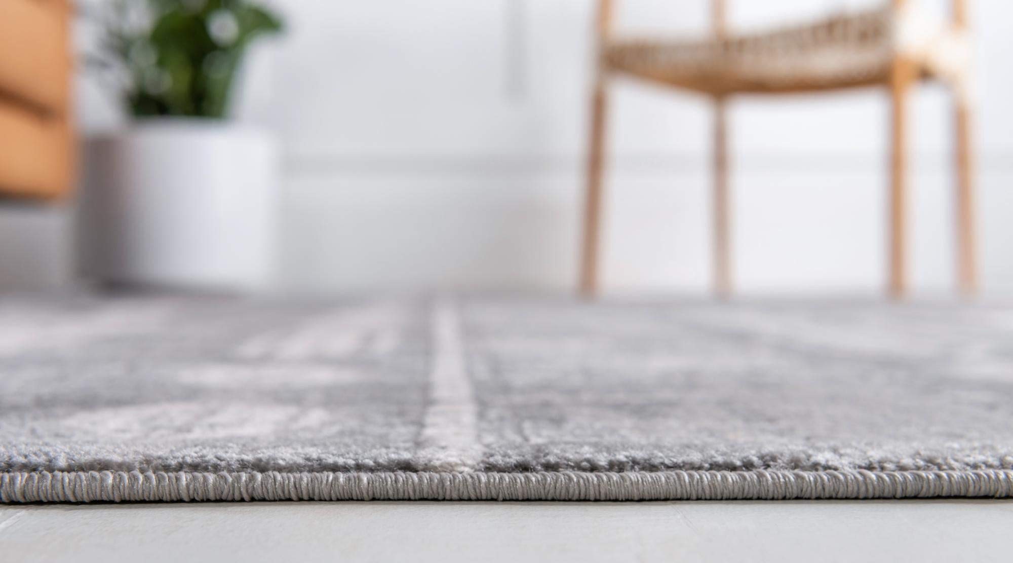 Oregon Collection 12 Ft Runner Gray Low-Pile Rug for Hallways & Entryways - Soft Durable Indoor Carpet for Home Decor | Perfect for High Traffic Areas, Living Rooms & Bedrooms