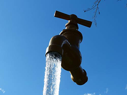 20x30 Inch Laminated Poster - Free Standing Floating Water Column Faucet Art Print with Vibrant Colors & HD Imagery | Perfect for Bathroom Decor, Kitchen Wall Art & Home Office Decoration
