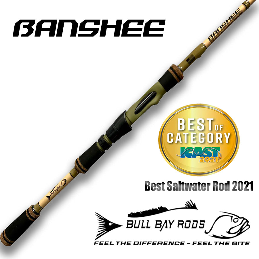 Banshee Fishing Rod - High Performance Carbon Fiber Fishing Pole for Bass, Trout & Saltwater - Lightweight & Durable for Freshwater & Ocean Fishing