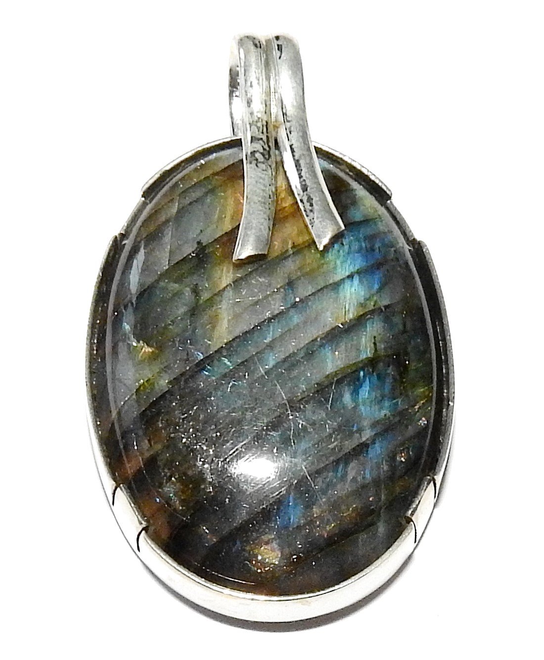 Natural Labradorite Pendant with 18 Fire Flashes - Spiritual Healing Crystal for Energy & Protection | Chakra Balancing Jewelry Gift (Elegant Gift Box Included) | Perfect for Meditation, Yoga & Daily Wear