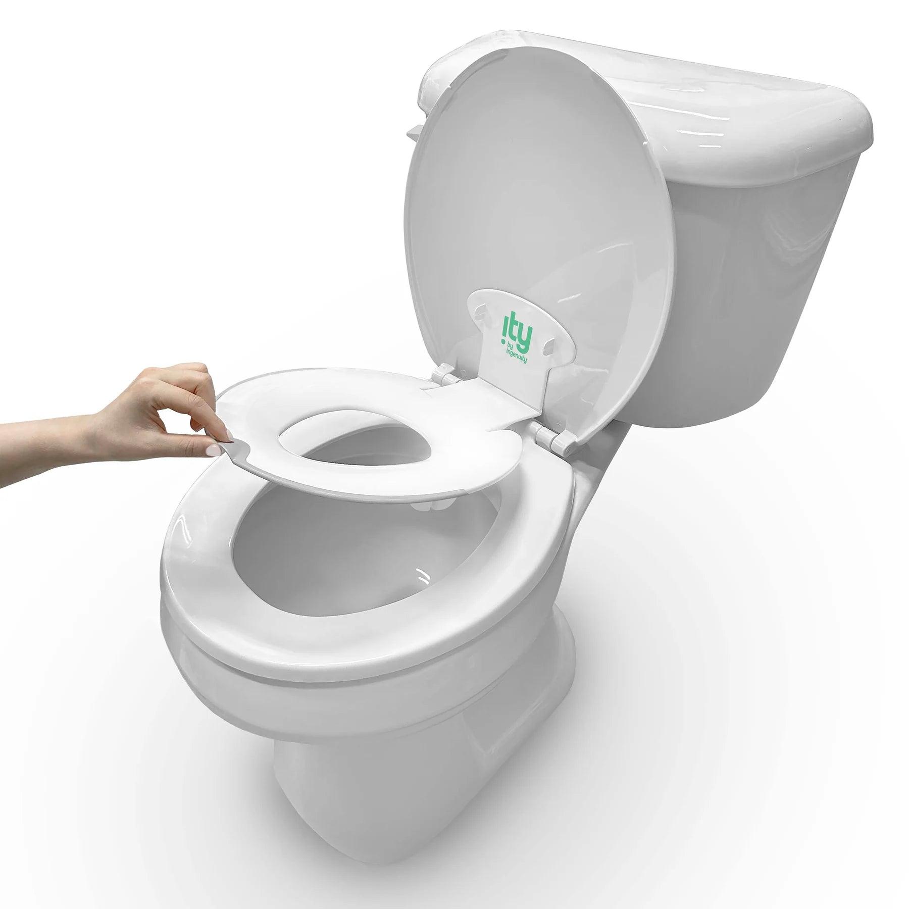 Bright Starts Flip & Sit Potty Seat - Adjustable Toddler Training Toilet with Non-Slip Base | Perfect for Potty Training Boys & Girls at Home or Daycare