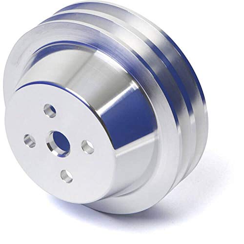 High Flow V-Belt Water Pump Pulley Replacement for Ford 390 427 428 Engines - 2 Groove Heavy Duty Cooling System Upgrade for Classic Car Restoration & Performance Tuning