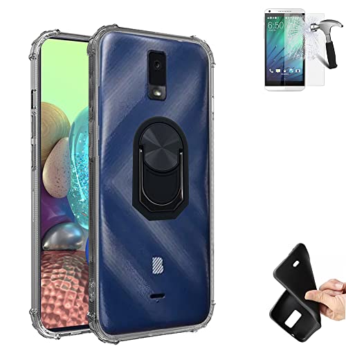 Gel Transparent + Screen Protector +2in1 Ring