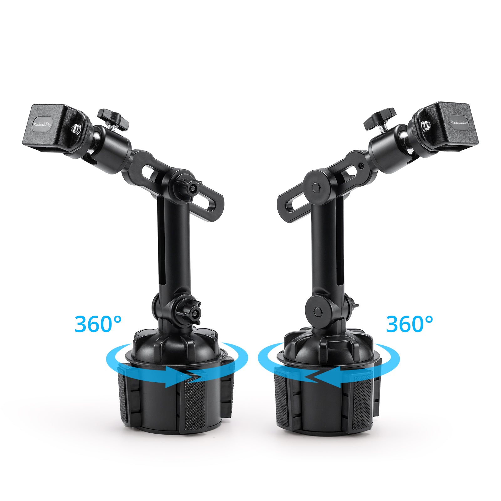 Radioddity RH1 Cup Holder Radio Mount - Secure & Adjustable Car Radio Holder for CB, Ham, and Two-Way Radios - Perfect for Road Trips, Off-Roading, and Emergency Communication