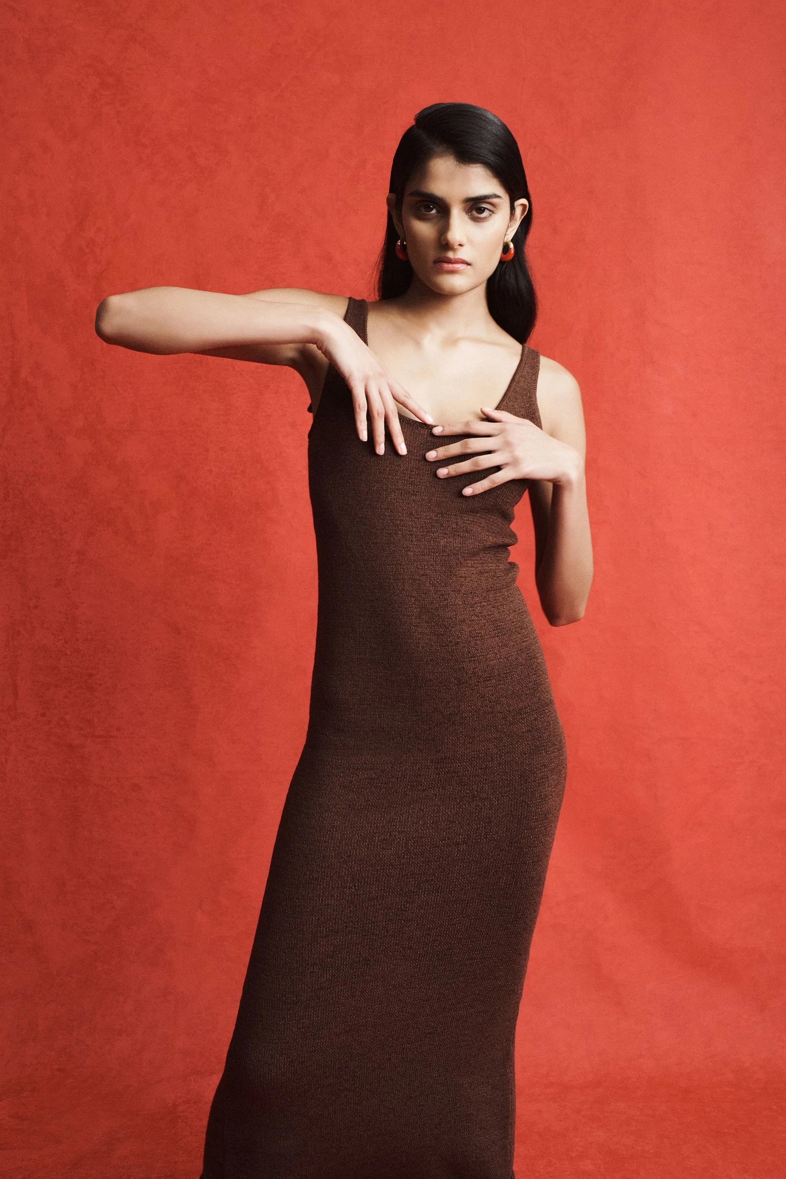 Arlo Knit Dress in Cacao - Soft & Stylish Women's Casual Dress for Everyday Wear, Office, and Date Nights
