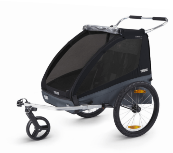 Thule Coaster XT Premium Bike Trailer for Kids - Convertible Stroller & Cargo Carrier - All-Terrain Wheels for Outdoor Adventures - Perfect for Cycling, Jogging, and Family Outings