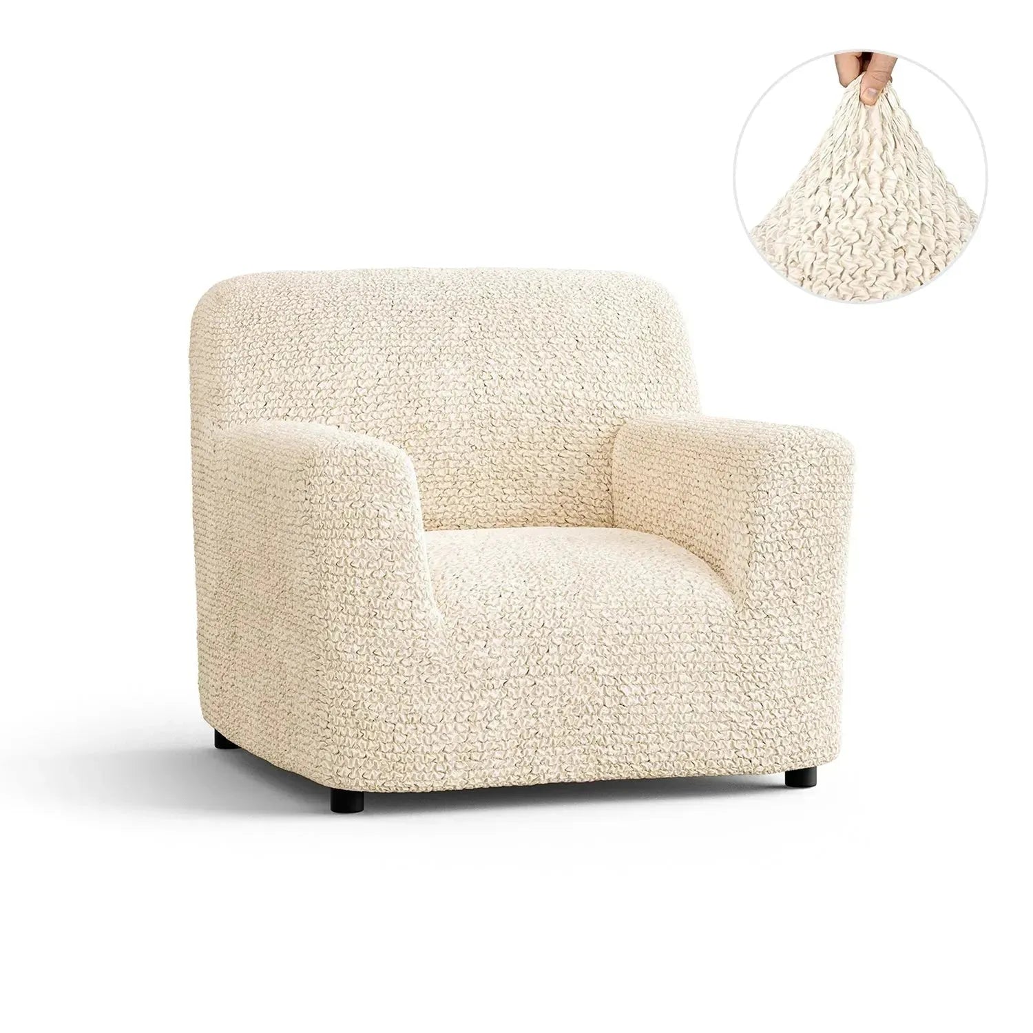 Microfiber Armchair Slipcover - Stretchable Furniture Protector for Living Room, Bedroom & Office - Easy Washable Sofa Cover for Pets & Kids
