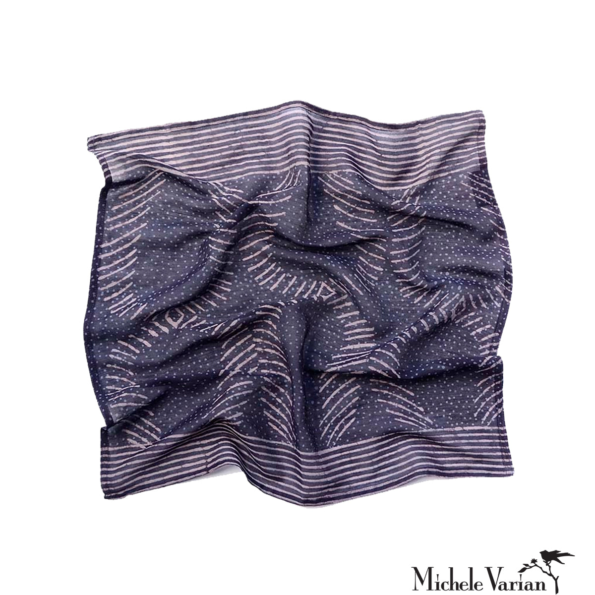 Violet Block Printed Bandana - Stylish Cotton Scarf for Women, Men & Kids - Perfect for Fashion Accessories, Headwear & Outdoor Activities