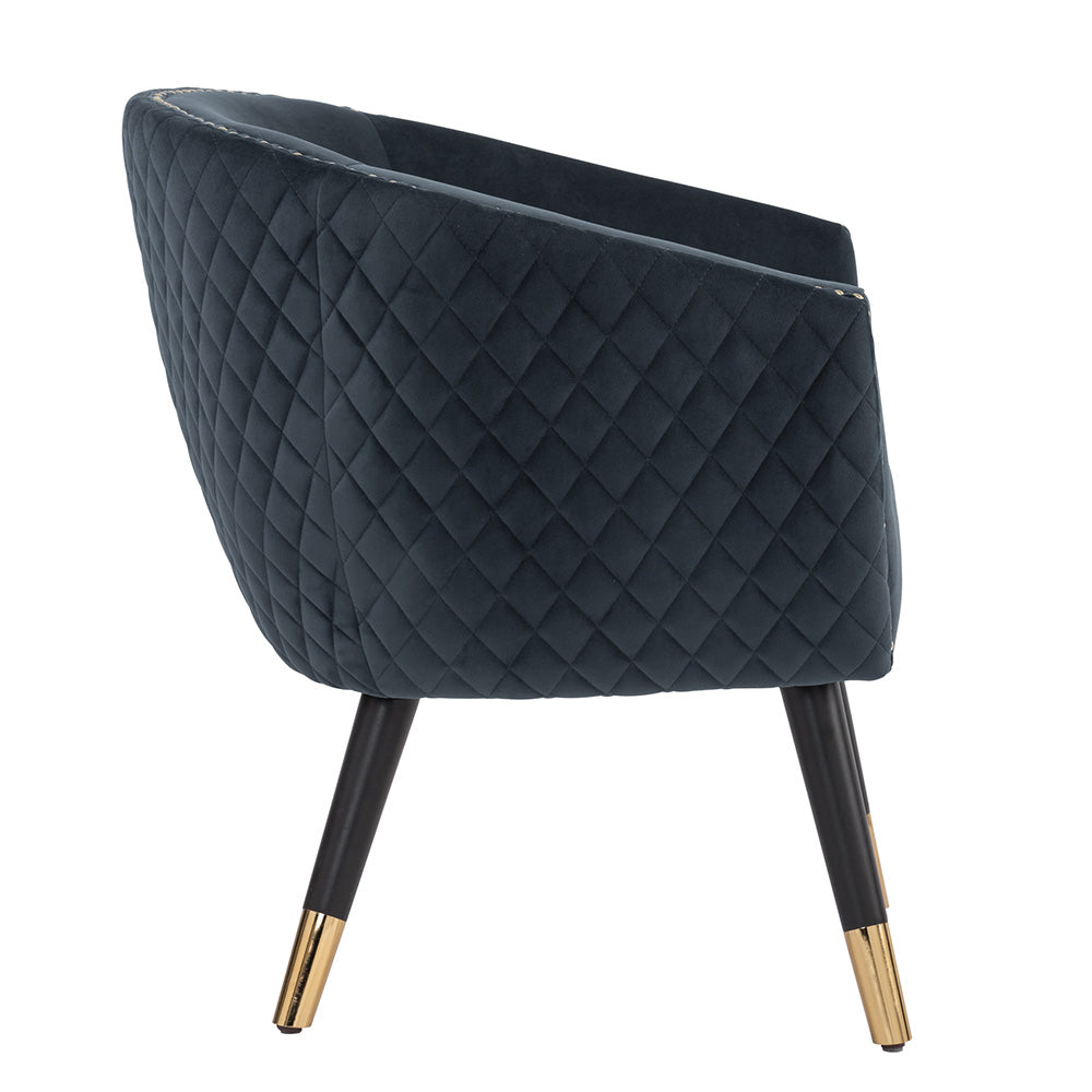 Denim Blue DENIZ Lounge Chair - Modern Comfortable Accent Chair for Living Room, Bedroom & Office - Perfect for Relaxing, Reading & Lounging