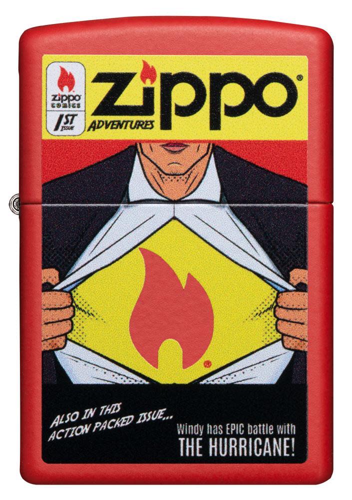 Zippo Windproof Lighter with Comic Design - Vintage Collectible for Outdoor Camping, Hiking & Everyday Use