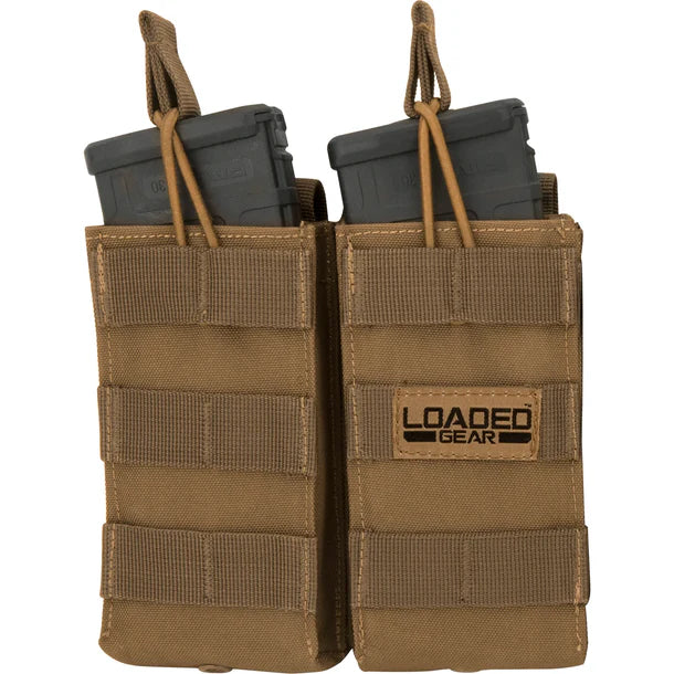 Barska BI13000 Loaded Gear Double Magazine Pouches CX 850 - Tactical Molle Compatible Magazine Holder for AR15, AK47, Pistols - Perfect for Range Shooting, Hunting & Military Training