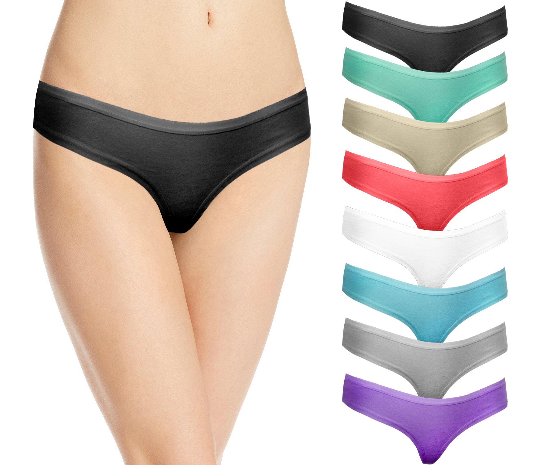 Soft Cotton Women's Thongs Underwear - Comfortable Breathable XL Size for Everyday Wear & Lounge