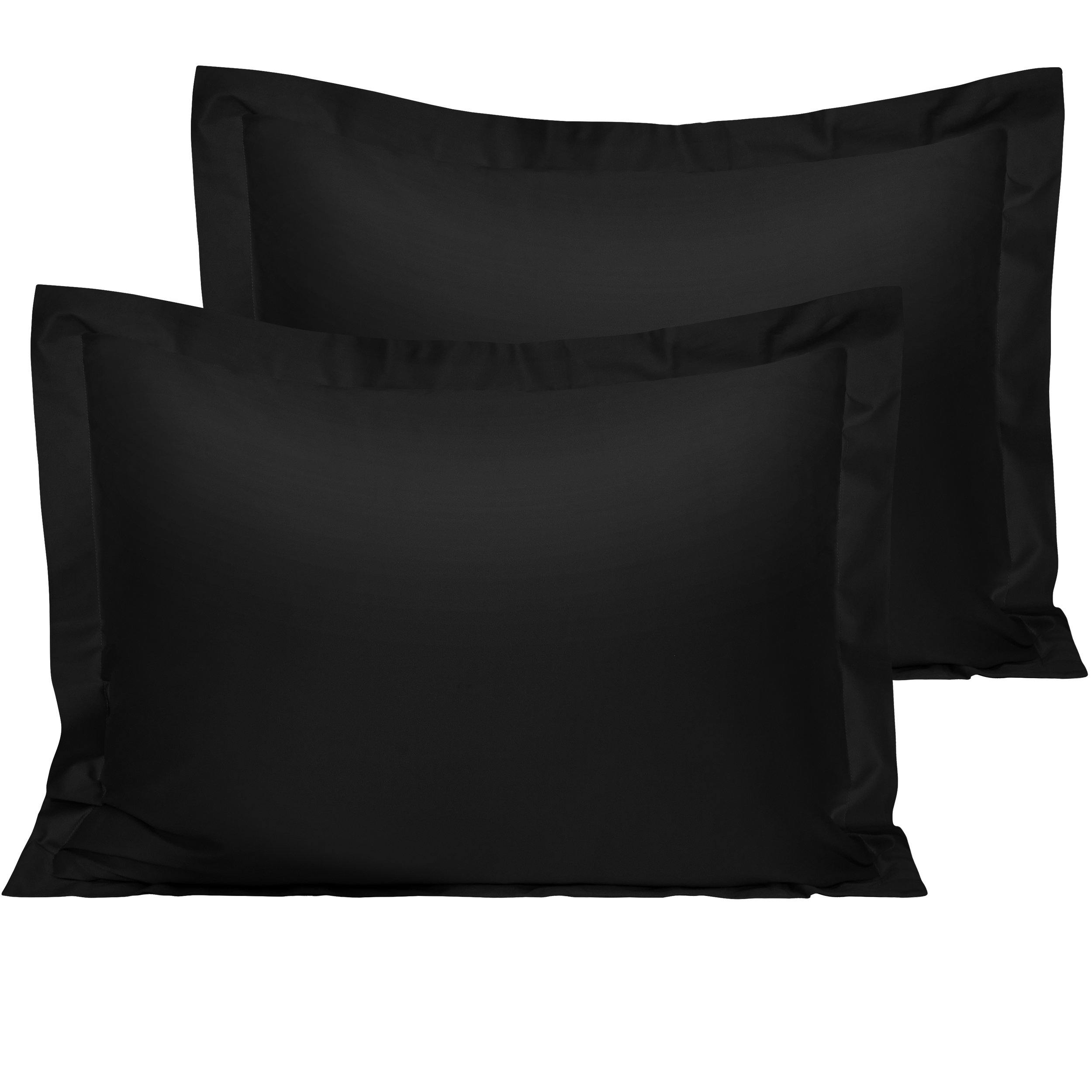 2 Pack Soft Cotton Pillow Shams - Premium Quality Bedding Set by NTBAY® for a Comfortable Sleep | Perfect for Home, Hotel, and Guest Room Decor