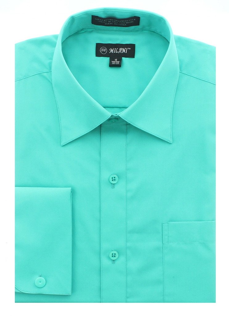 Milani Men's Classic Slim Fit Dress Shirt for Business & Formal Occasions - Perfect for Office, Weddings & Special Events