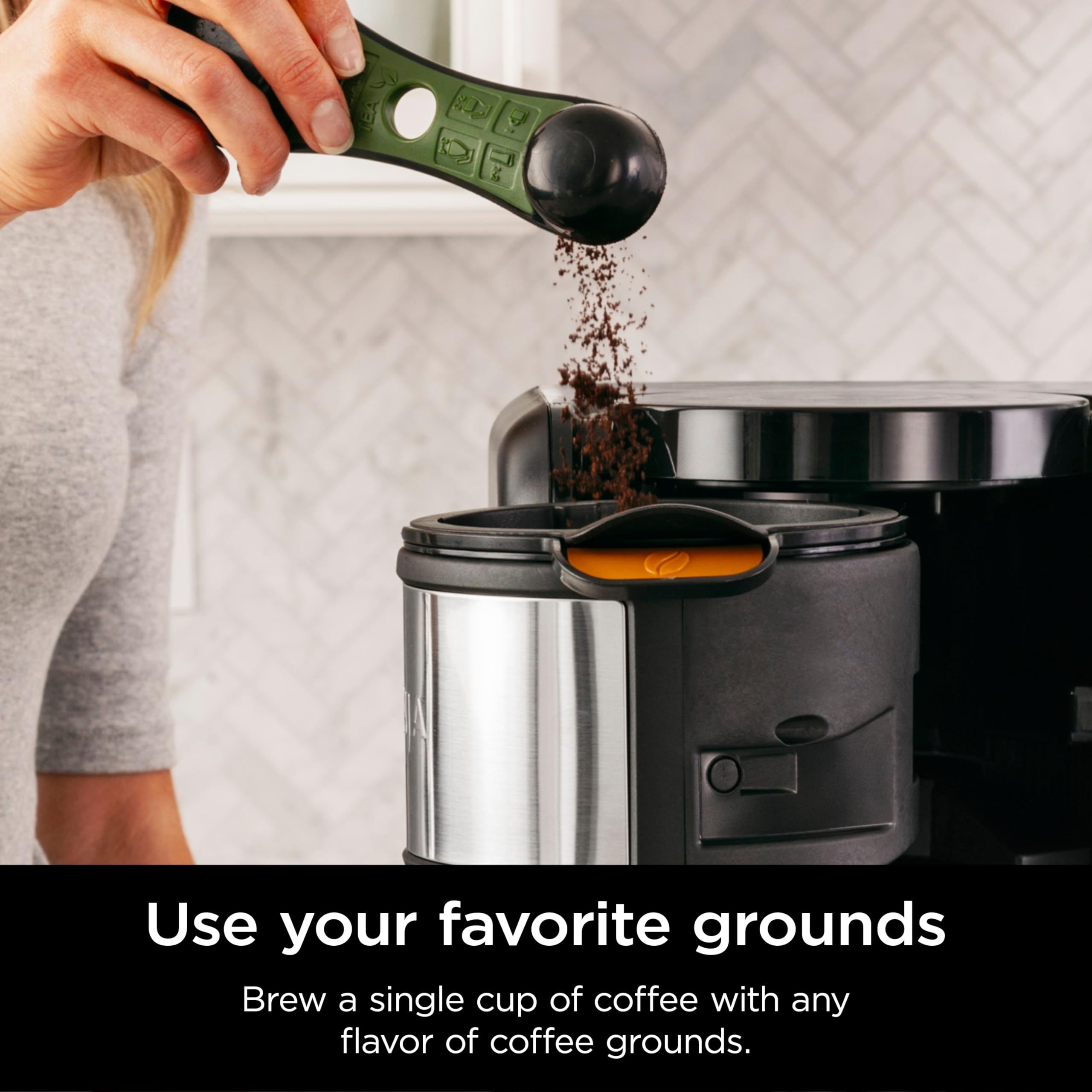 Ninja Hot and Cold Brewed System - 50 oz Tea & Coffee Maker with Auto-iQ Technology, 6 Brew Sizes & 5 Tea Styles, Thermal Carafe & Frother, Dishwasher Safe (Black, CP307) - Perfect for Home, Office & Entertaining