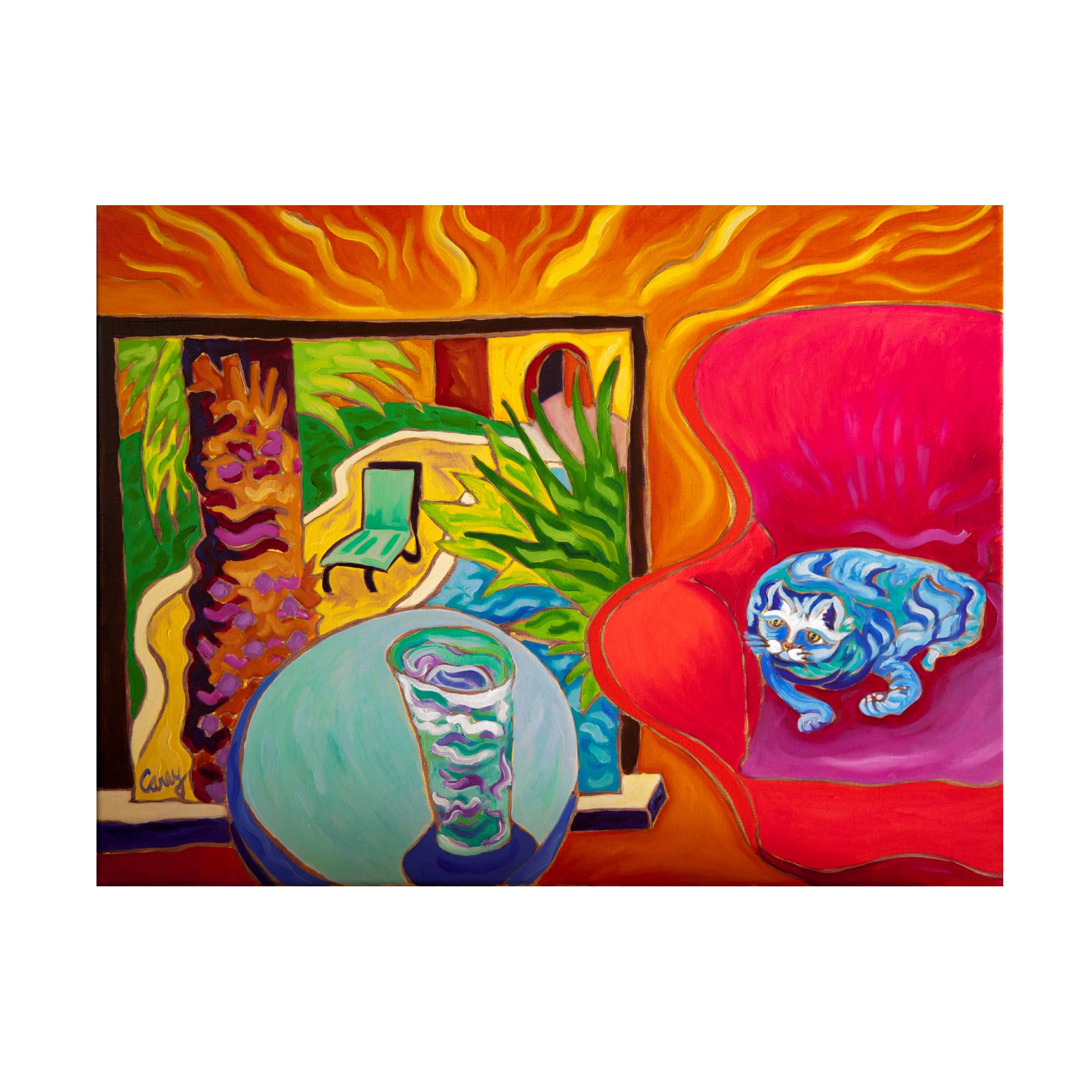 Trademark Fine Art 'Picture Window' Canvas Wall Art by Cathy Carey - Perfect for Living Room, Bedroom & Office Decor