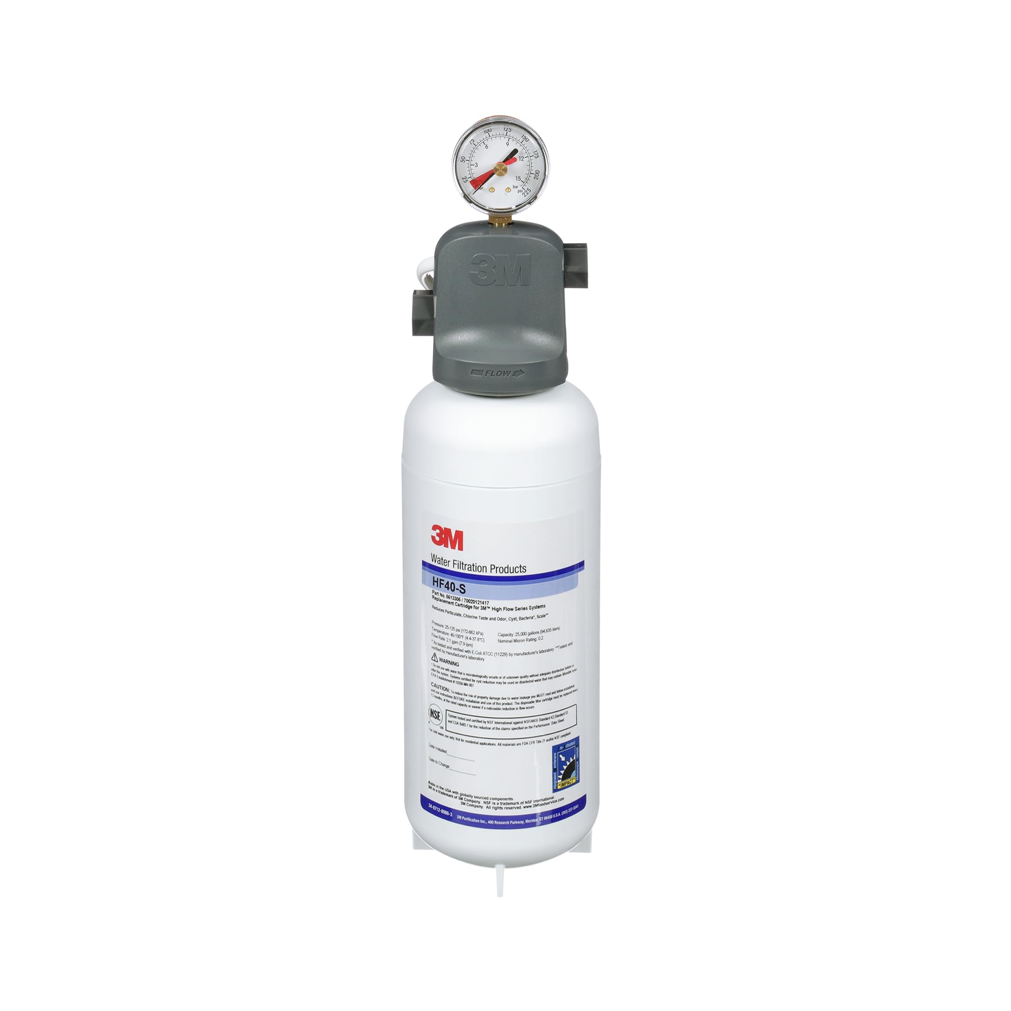 Cuno ICE140-S Single Cartridge Water Filter System for Home, Office, and Industrial Use - Pure Drinking Water Solution
