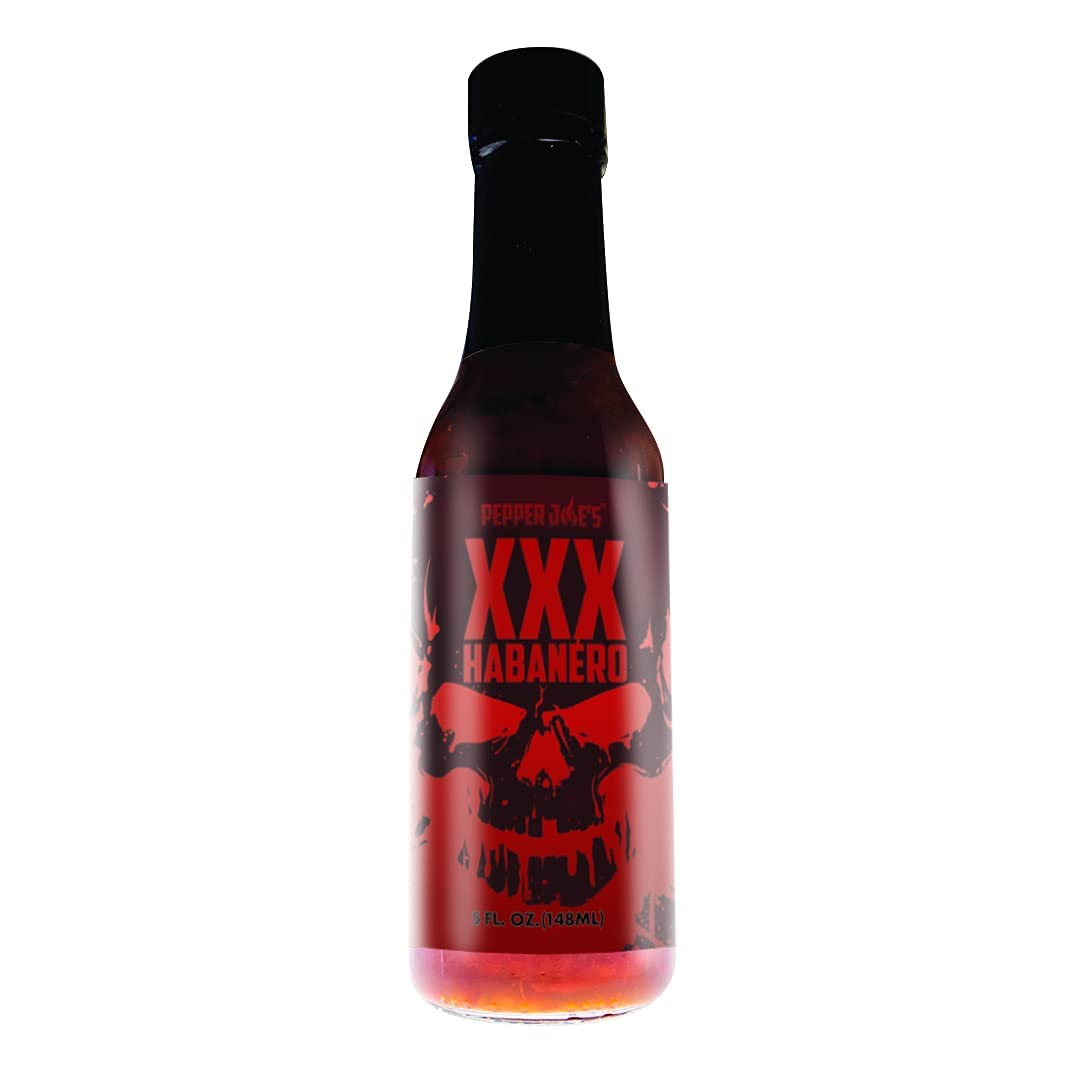 Pepper Joe’s XXX Habanero Hot Sauce – Premium Spicy Sauce with Honey, Peaches & Pineapple – Extra Fiery Habanero Heat – 5oz (2-Pack) – Perfect for Wings, Tacos, Burgers & BBQ
