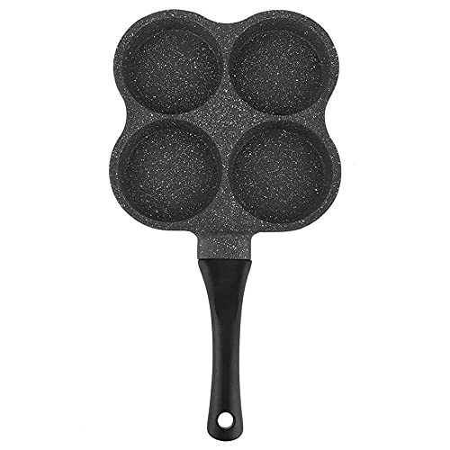 Non-Stick Saucepan for Pancakes, Omelets & Eggs - Black Breakfast Pan with Lid - Perfect for Kitchen, Camping & Quick Meals