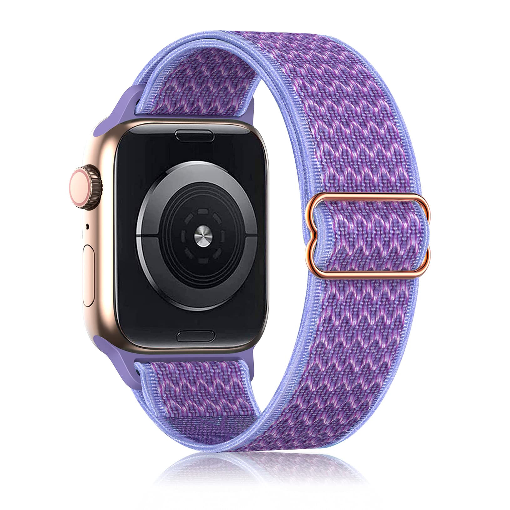 Stretchy Nylon Apple Watch Bands for 38mm 40mm 42mm 44mm - Adjustable Velcro Sport Strap Compatible with Apple Watch Series 6/5/4/3/2/1/SE - Perfect for Running, Gym Workouts & Everyday Wear (Unisex Design for Men & Women)
