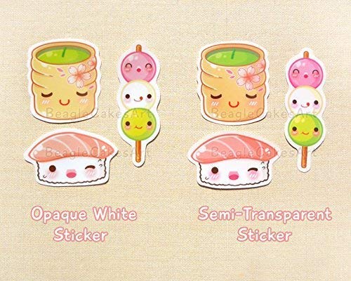 Japanese Food Stickers - Kawaii Ramen, Sushi & Mochi Vinyl Decals - Waterproof Planner & Laptop Stickers for Scrapbooking, Journals & Cute Stationery Collection